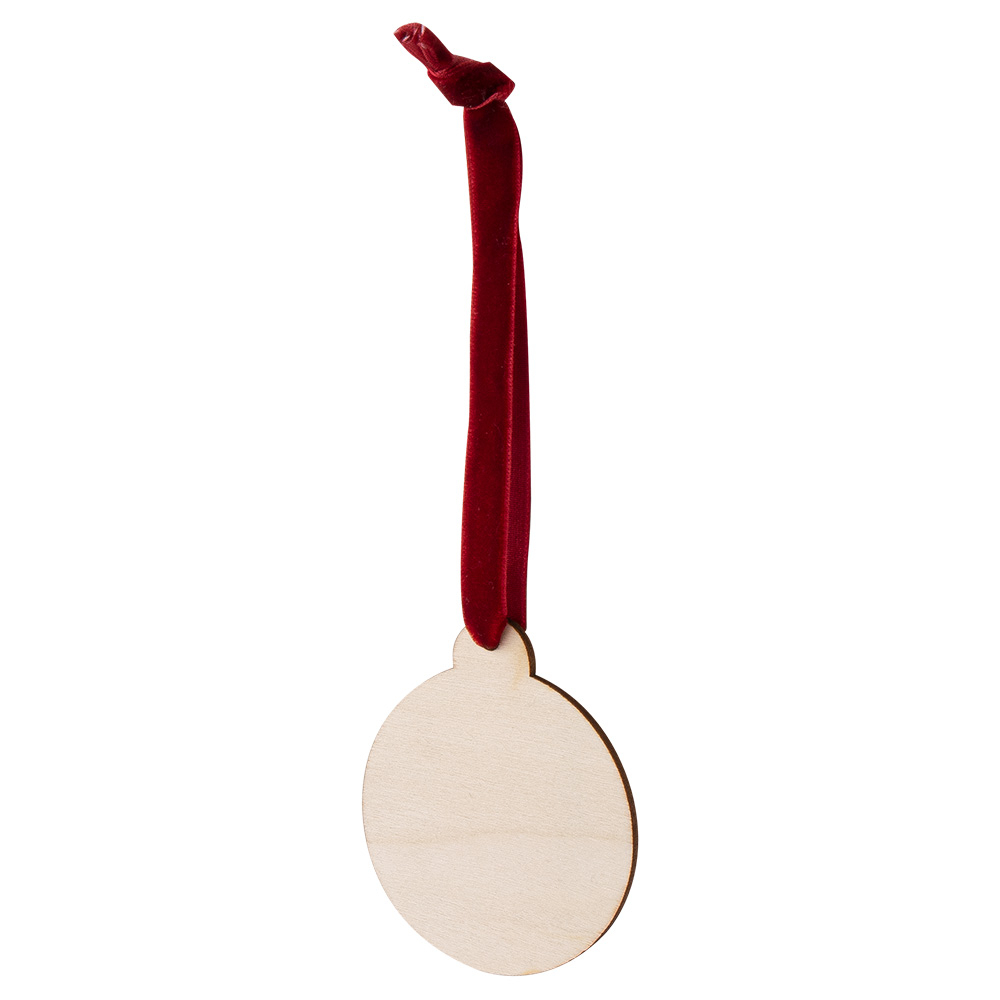 Suspension décorative personnalisable en bambou ELLIOT Forme boule cordon rouge